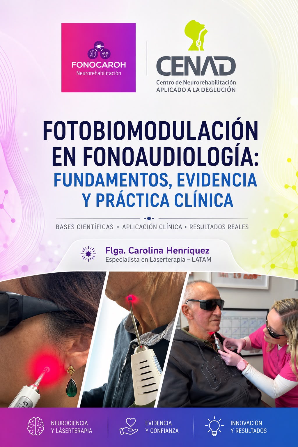 Portada del libro Fotobiomodulación en Fonoaudiología por Carolina Henríquez